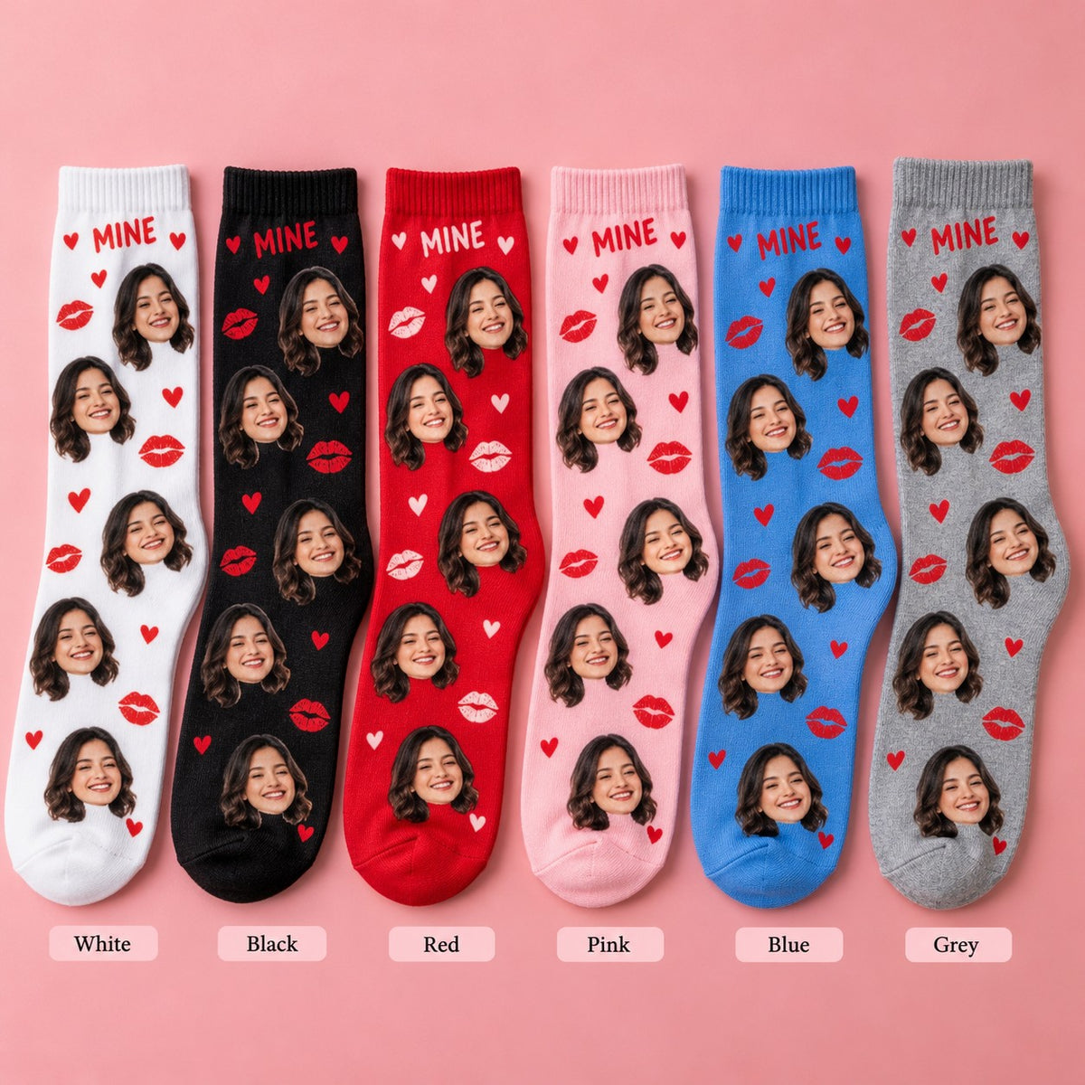 Funny Couple Socks – Custom Face, Romantic & Cheeky Printed Socks