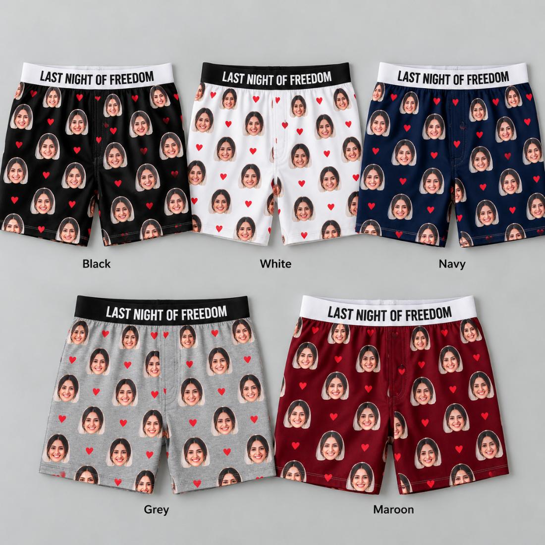 "Last Night of Freedom" Groom Boxers – colour options