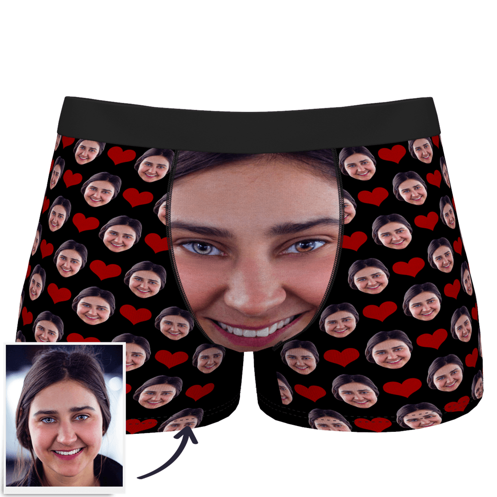Gifts For Him Custom Face Boxer Personalized MiniMe Boxer Custom Boxer Briefs  Customized Sexy Girl - Personalized Face Photo On Men's Underwear