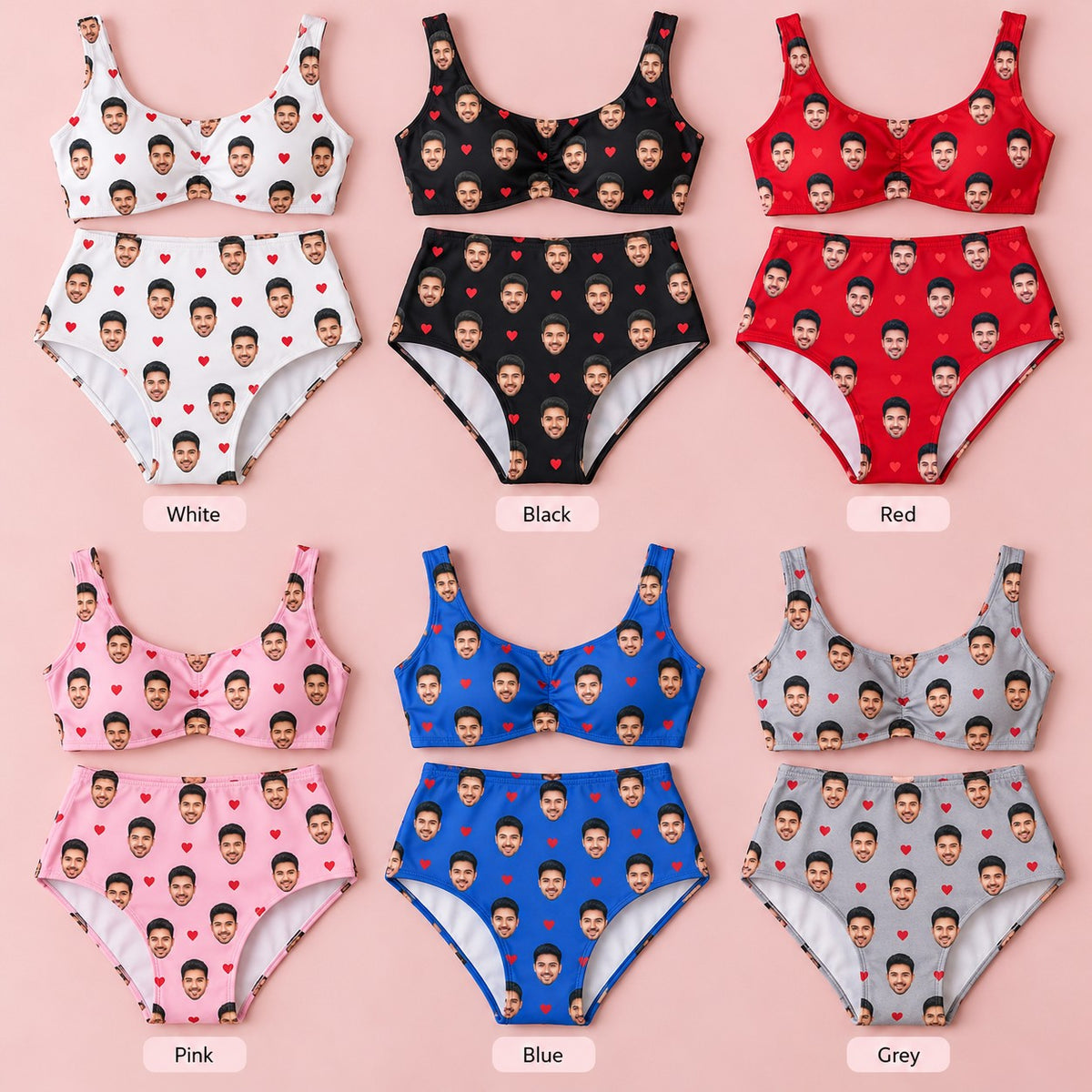 Custom Face High-Waisted Bikini
