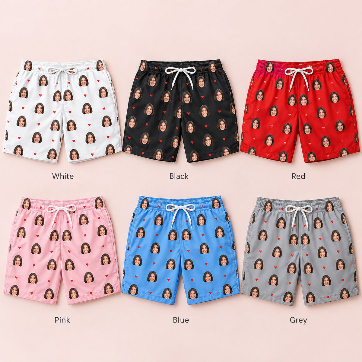 Custom Face Men's Swim Trunks