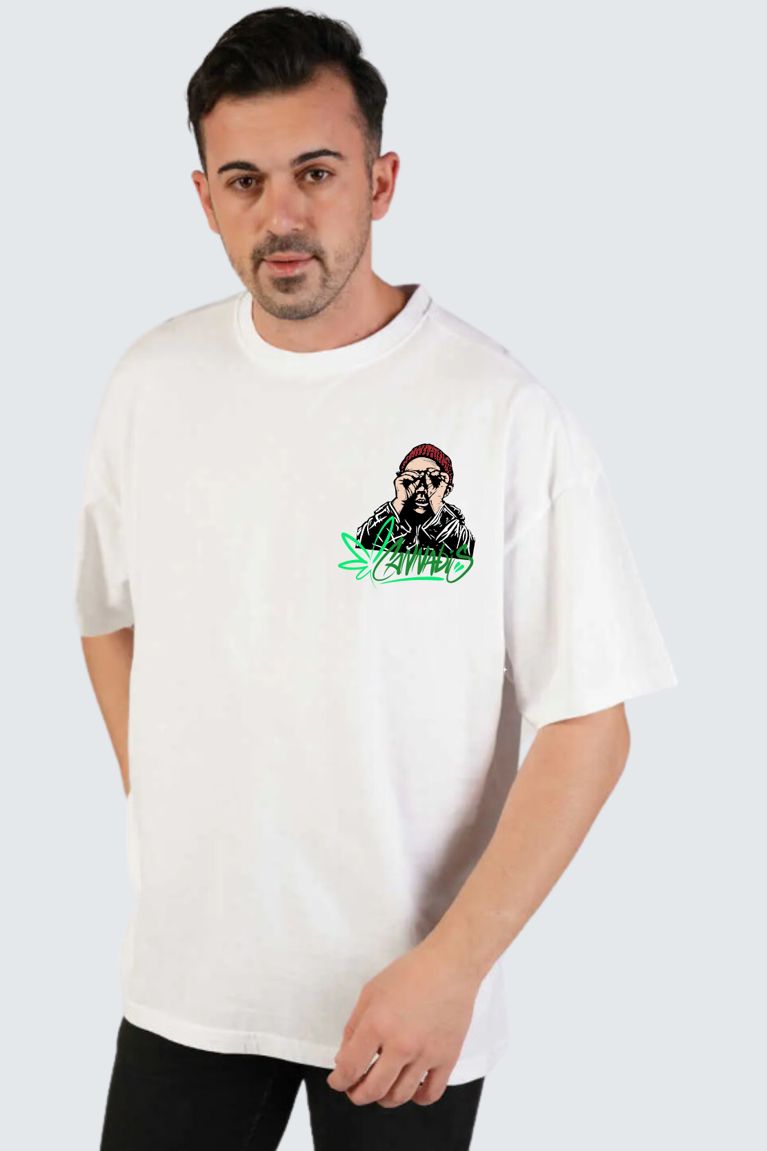 Tipsy Cannabis oversized pure cotton t-shirt