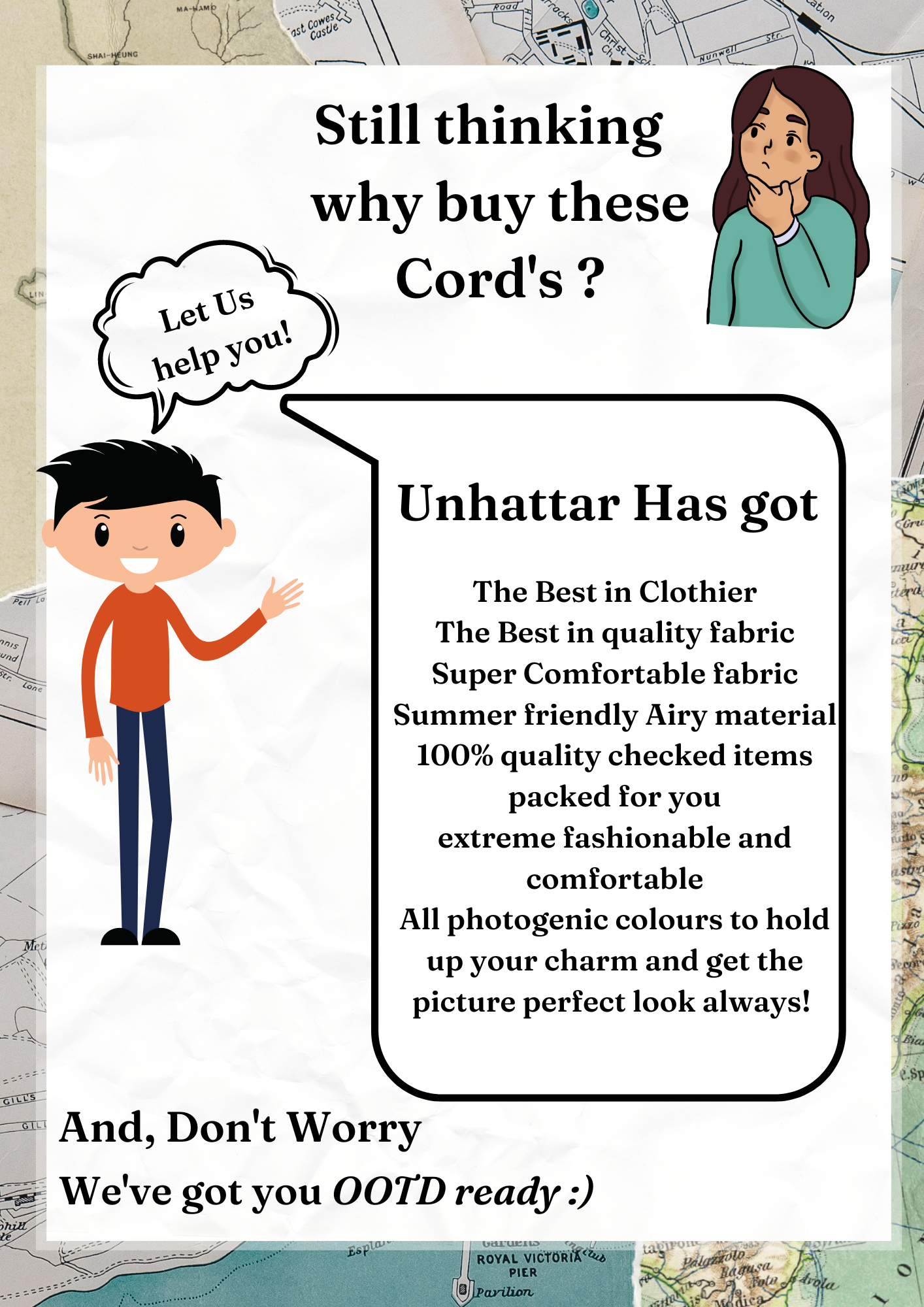 Beige full designers cord-set