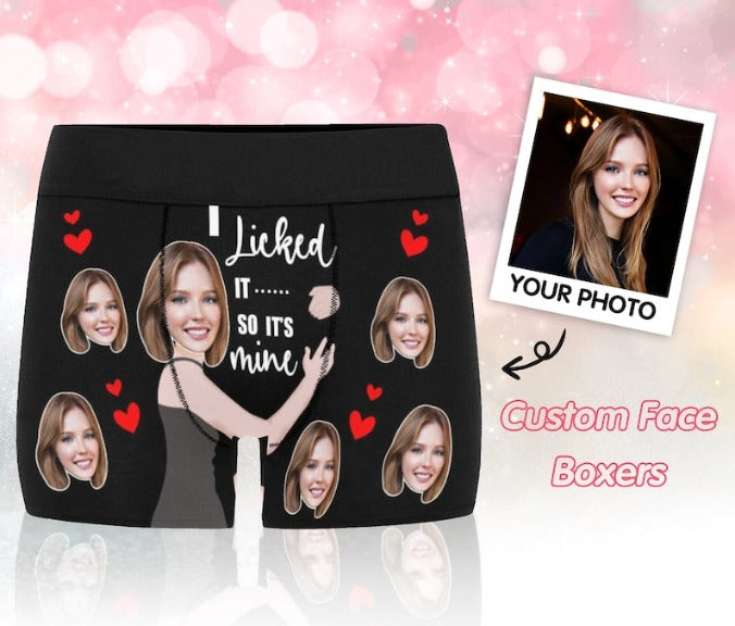 Custom Boxers With Face, Personalize Face Men Underwear, Custom