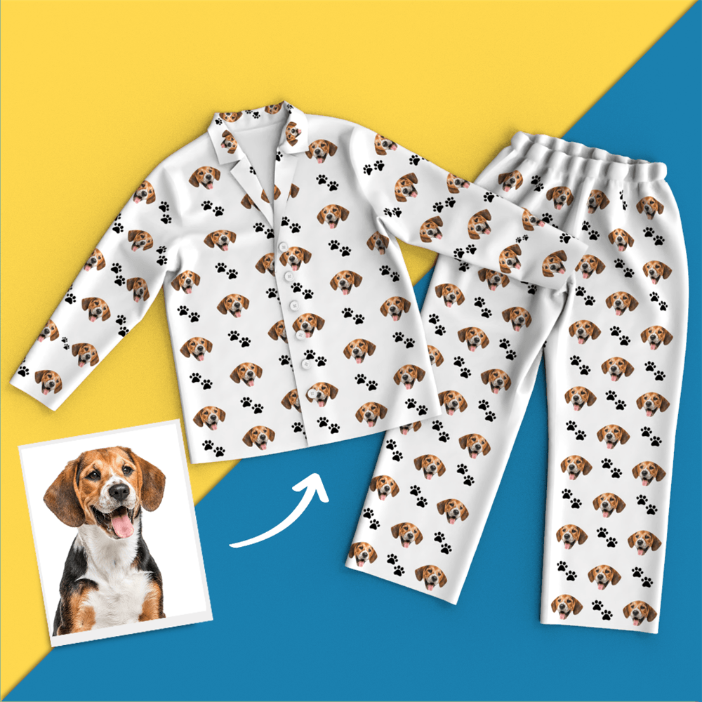 Custom Face Pajamas - Pet Footprint