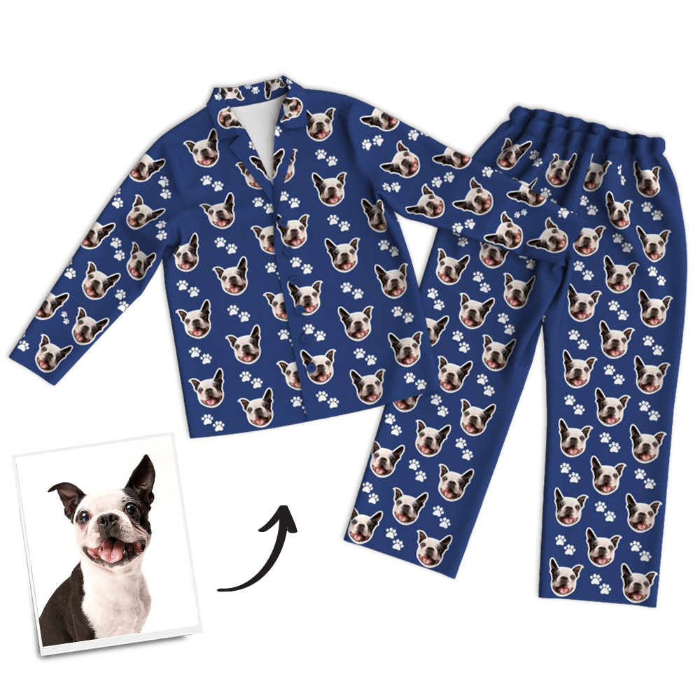 GiftLAB Personalized Photo Pajama Pants with Dog Face Pet Memorial Gifts