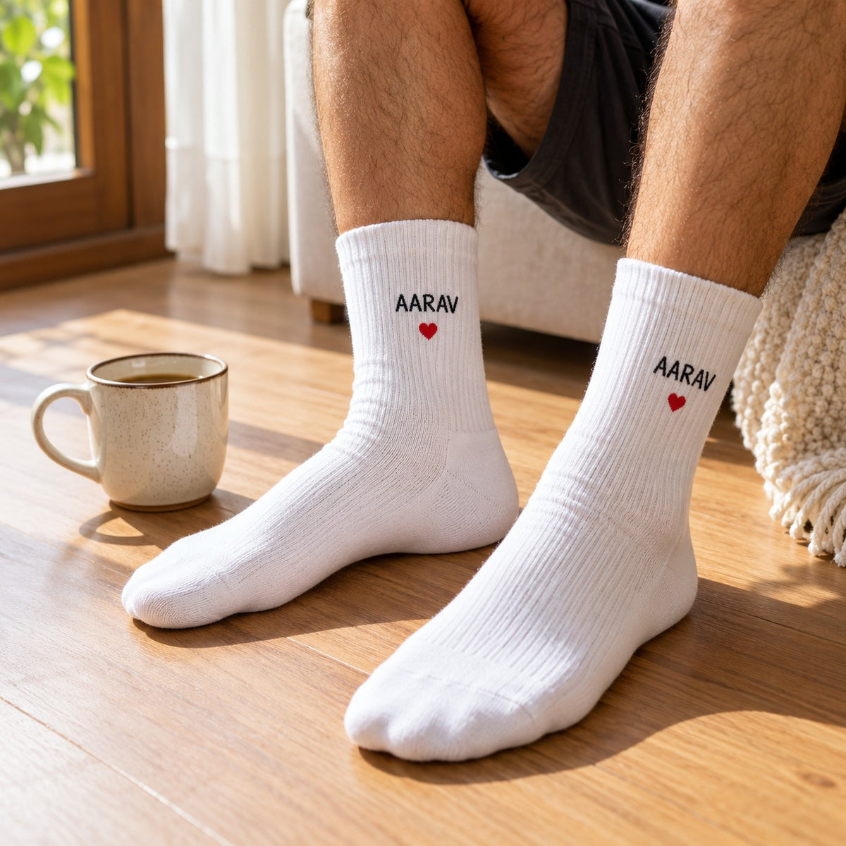 Custom Name Socks – Personalised Name, Initial & Date Printed Socks