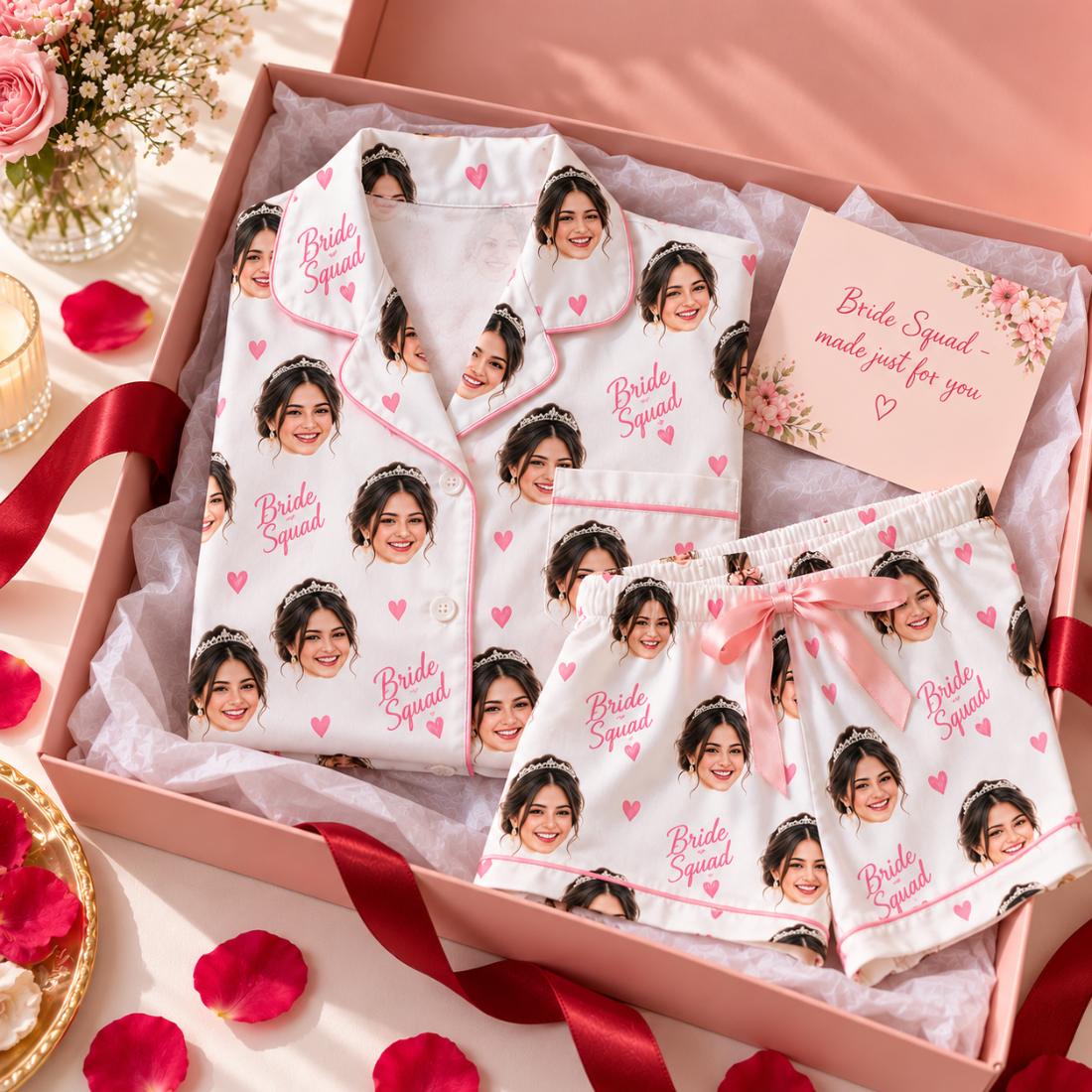 Bride's Face Squad Pajama Set – gift packaging