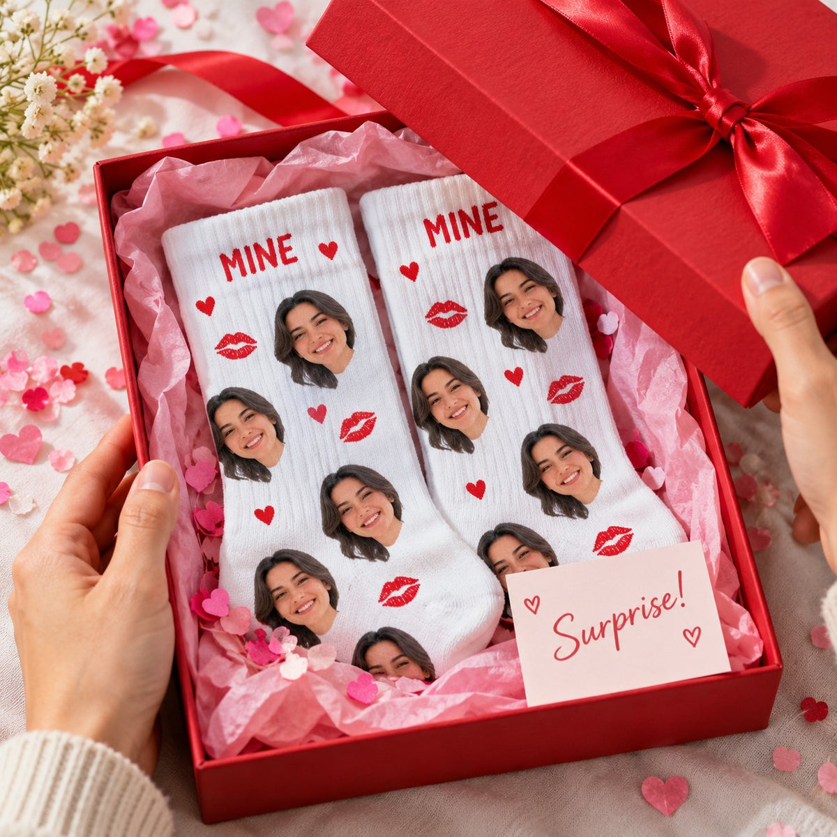 Funny Couple Socks – Custom Face, Romantic & Cheeky Printed Socks