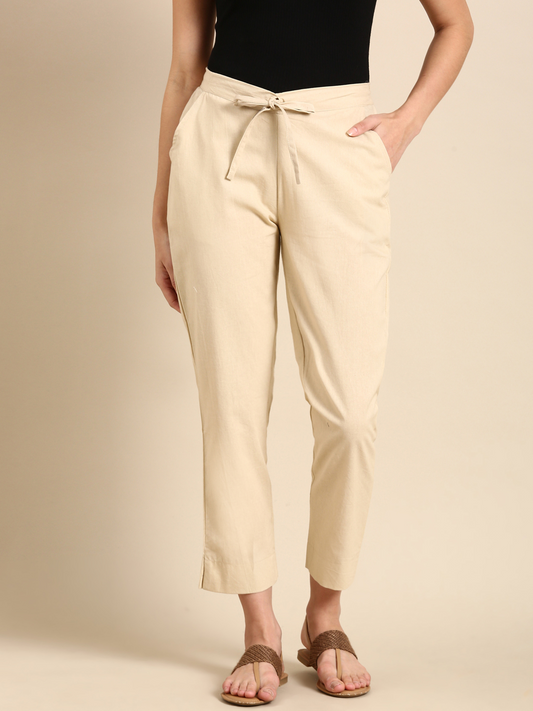 Beige Classic Pants