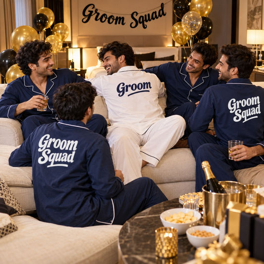 Groom Squad Personalised Pajama Set – group photo