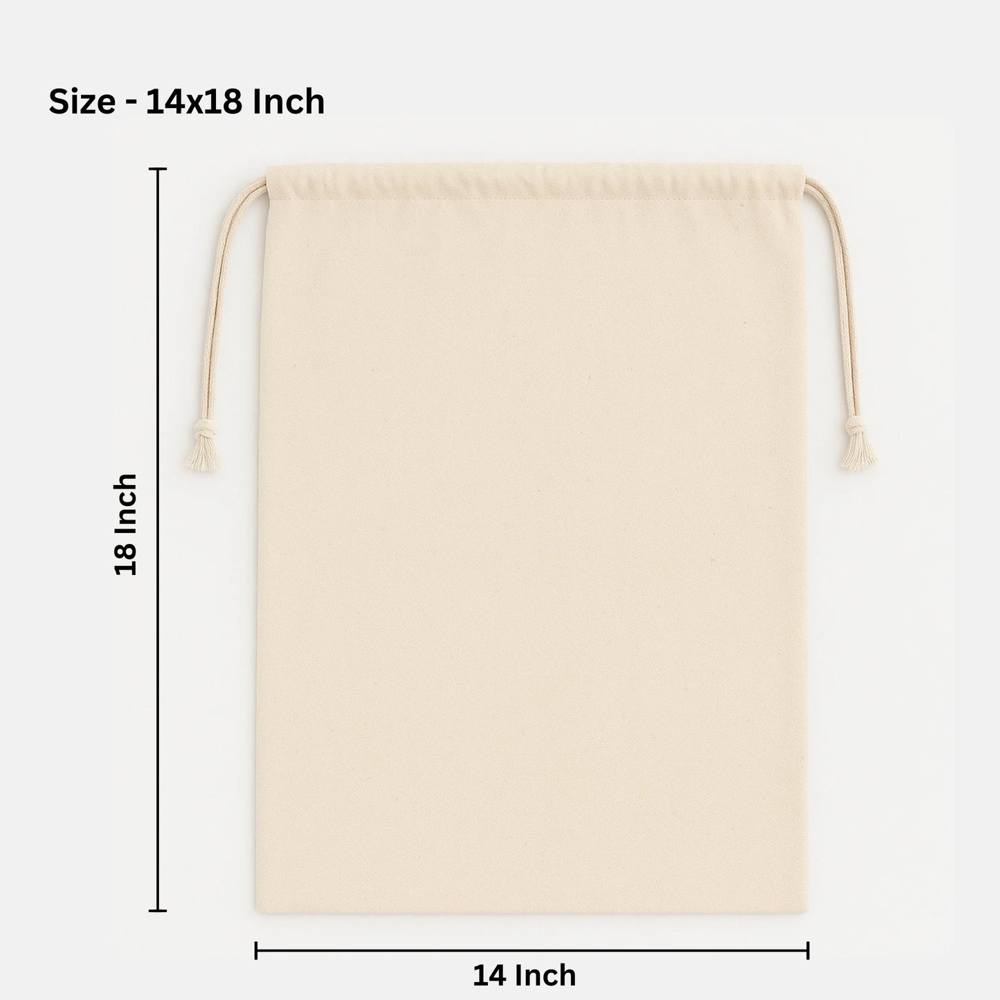 14*18 inch cotton drawstring pouch bag