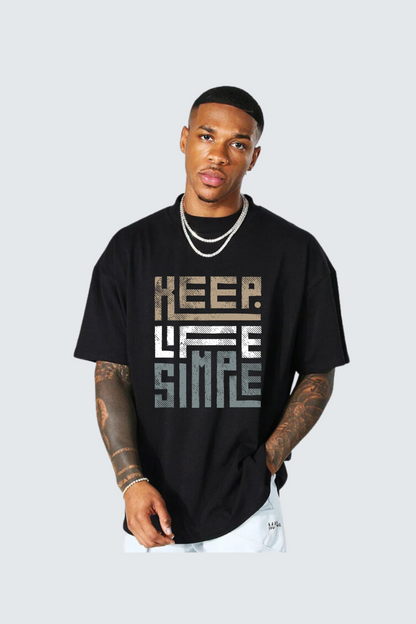 Keep Life Simple oversized pure cotton t-shirt