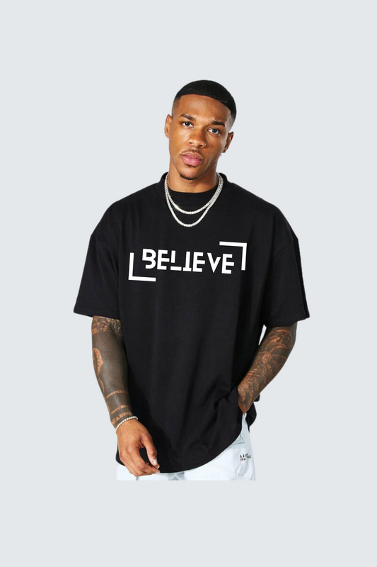 Believe oversized pure cotton t-shirt