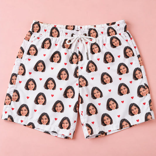 Custom Face Men's Swim Trunks