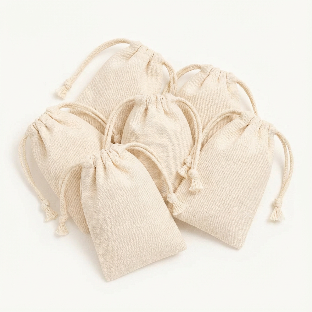 10*12 inch cotton drawstring pouch bag