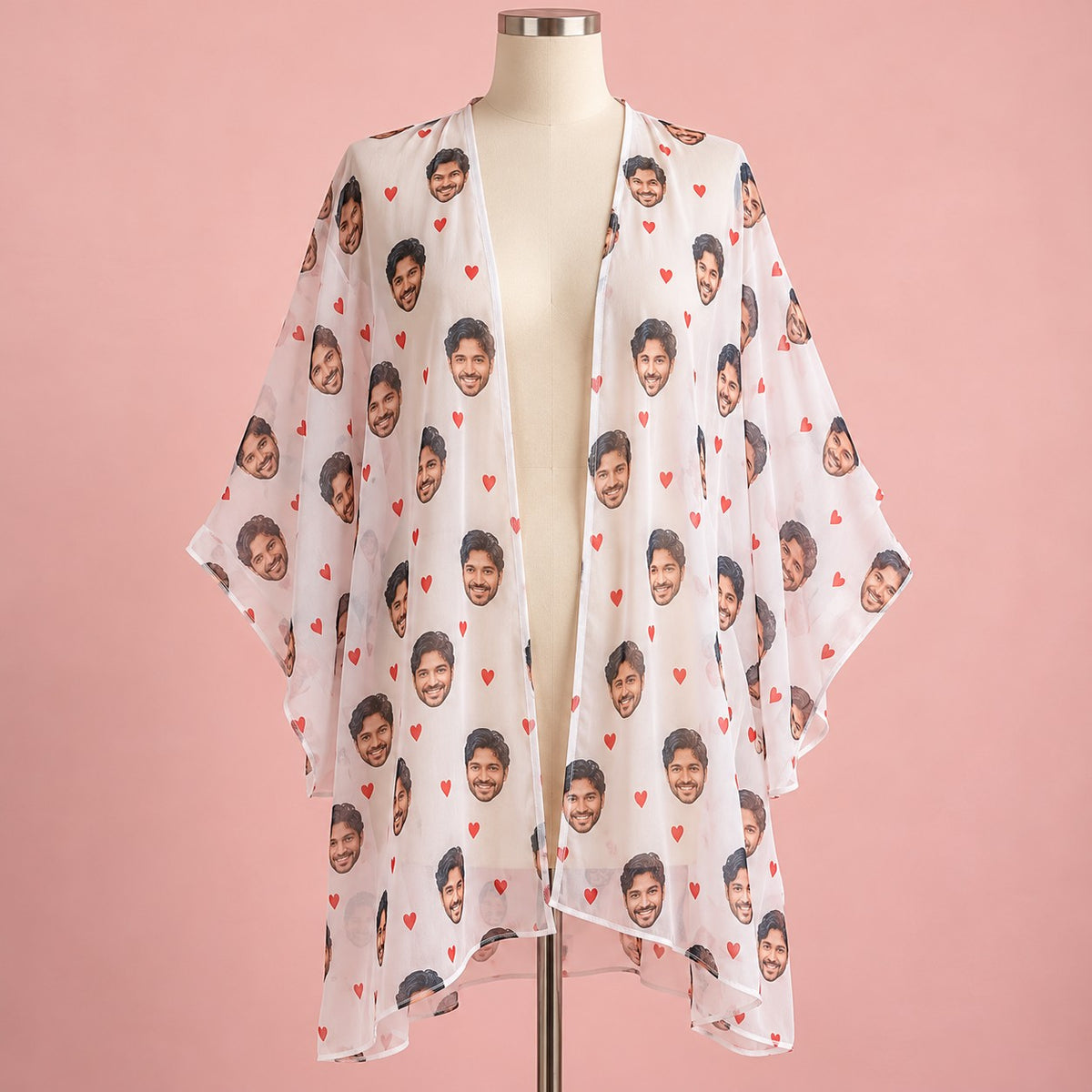 Custom Face Beach Cover-Up / Kimono