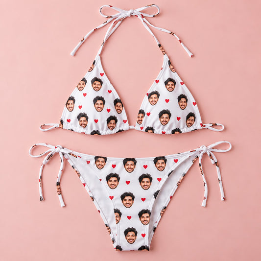 His Face on Her Swimwear