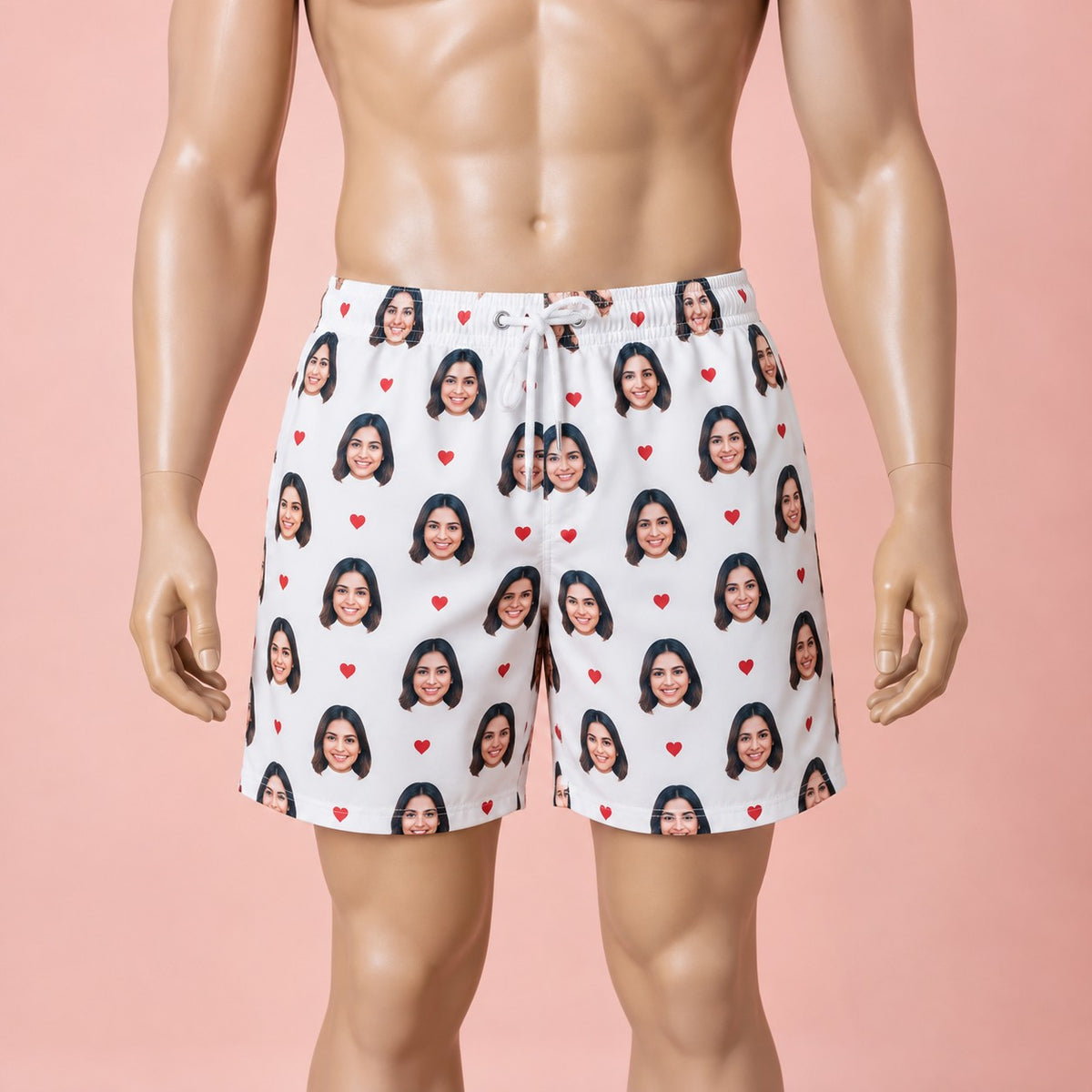 Her Face on His Swim Trunks