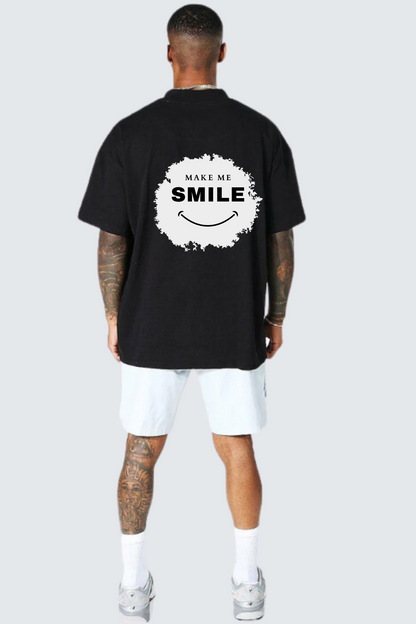 Make me smile oversized pure cotton t-shirt