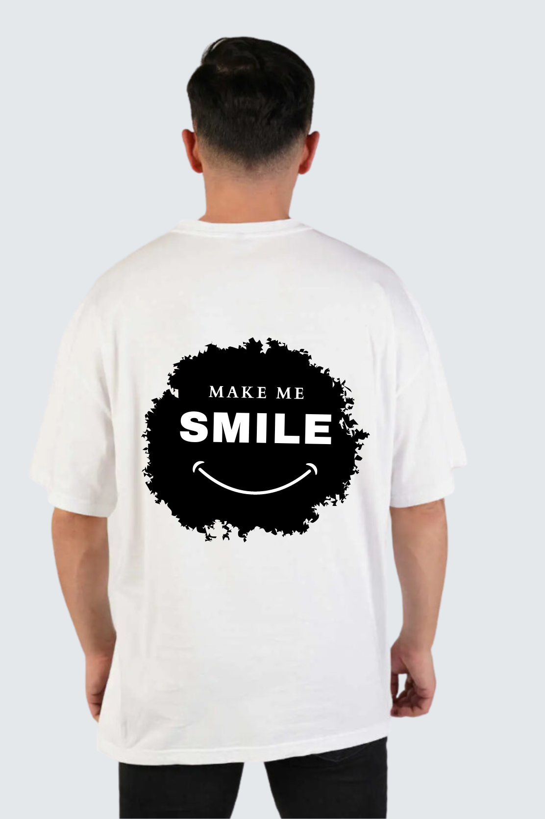 Make me smile oversized pure cotton t-shirt