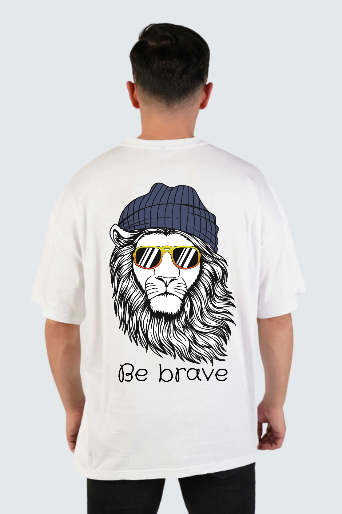 Be Brave Tiger pure cotton oversized t-shirt