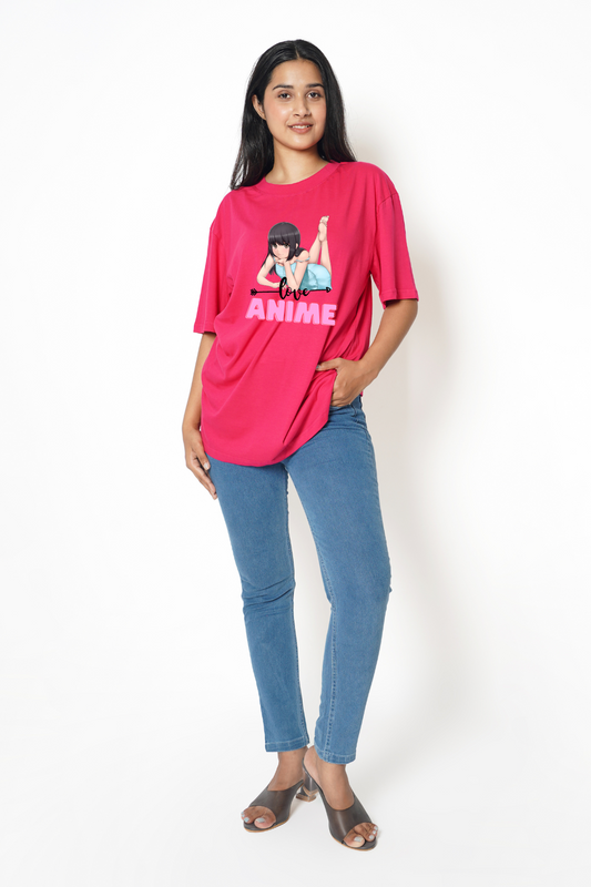 Anime Lover pure cotton women's oversized t-shirt