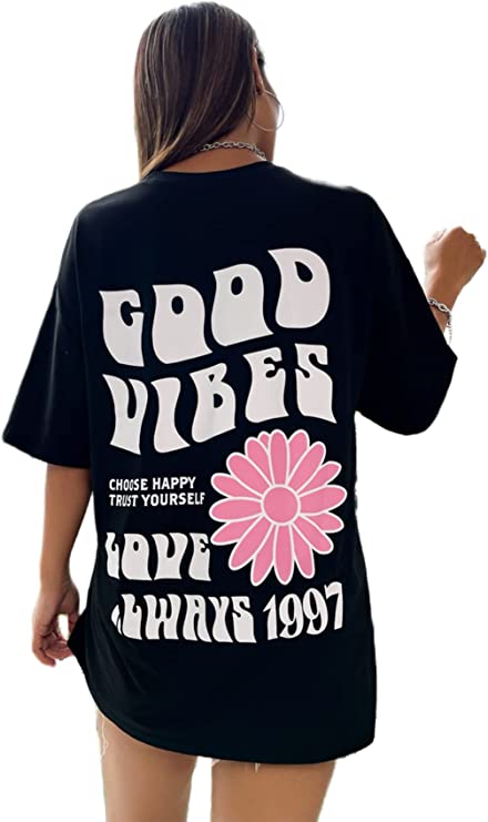 Good vibes women's oversized t-shirt