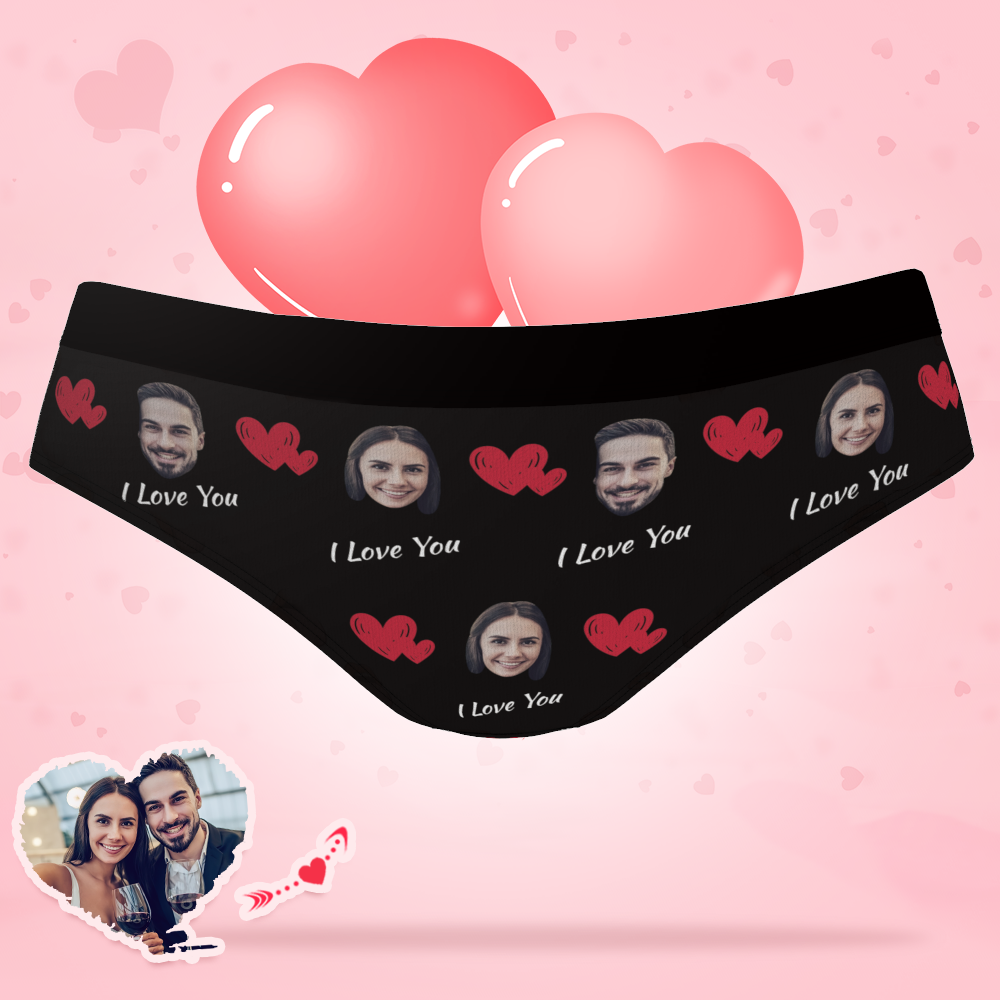 Personalized Boxers Briefs With Picture, I Love My Girlfriend