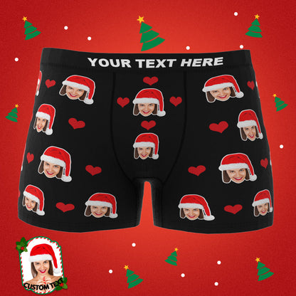 Custom Face Boxer Shorts Heart Gift For Him - Online Preview D15