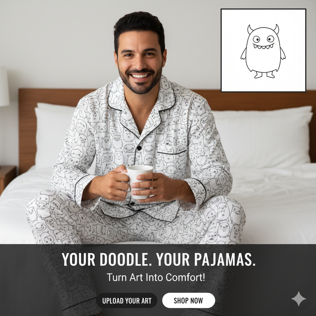 Unisex Personalized Pajama Set -Customize with your own design-logo-face