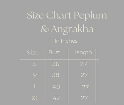 Anghrakha style 100% Cotton Short Kurti