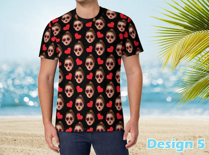 Unisex Custom Photo Face Shirt / T-shirt Gift
