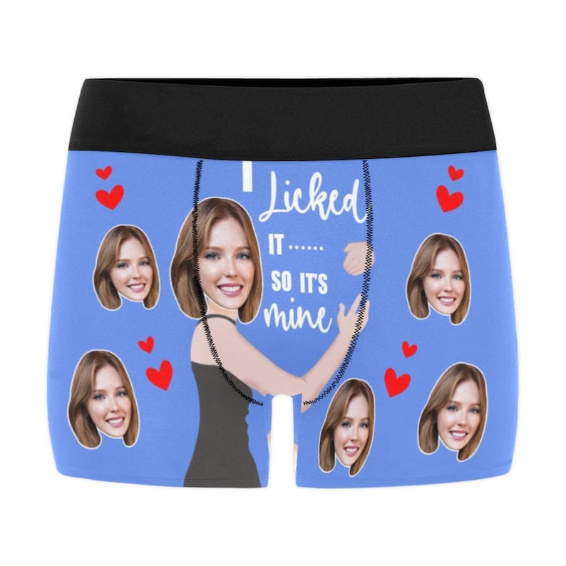 Custom Face Boxers Underwear Personalized I Licked It So Its Mine Mens –  Custom Face Shirt