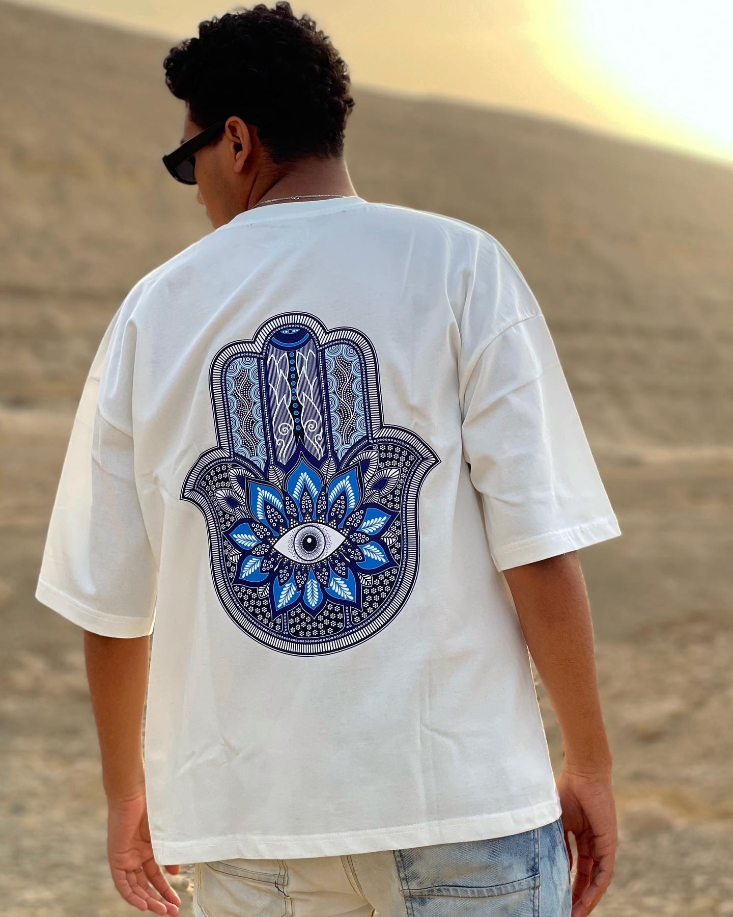 Hamza Hand 100% cotton oversized drop shoulder tshirt