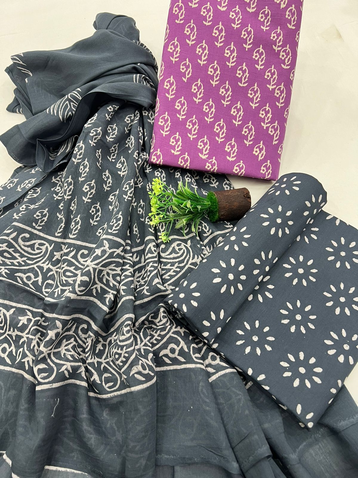 Pure Cotton Suit Mulmul Dupatta