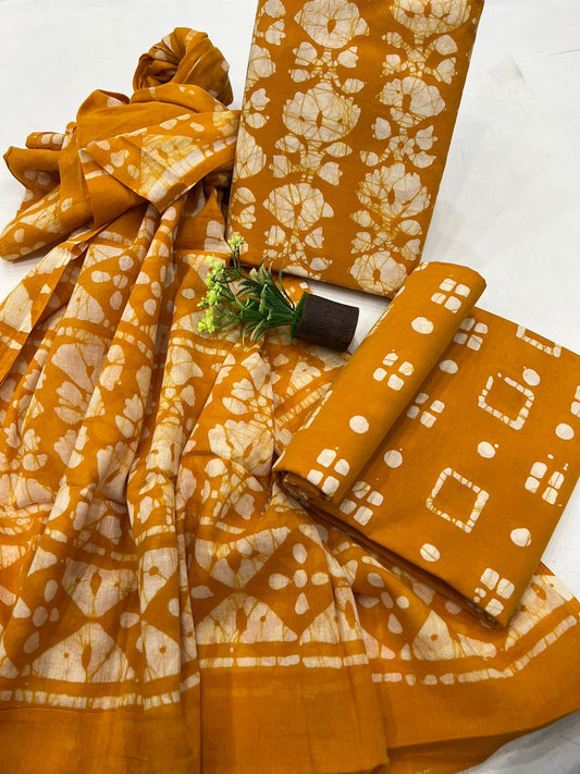 Printed Cotton Suit Mulmul Dupatta
