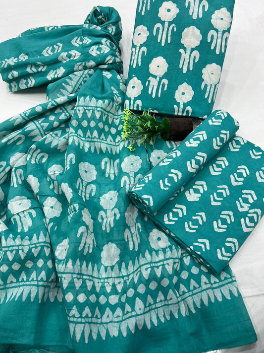 Cotton Suit Mulmul Dupatta