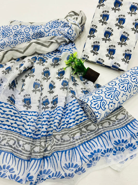 Cotton Suit Mulmul Dupatta