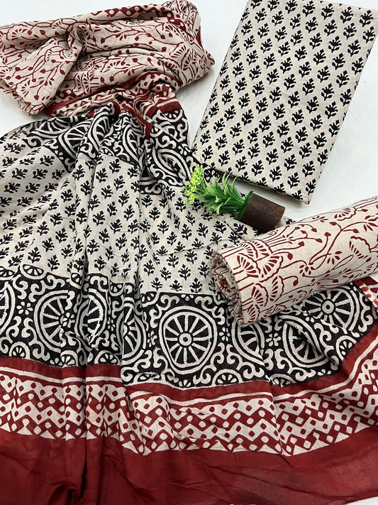Cotton Suit Mulmul Dupatta