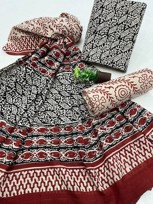 Cotton Suit Mulmul Dupatta