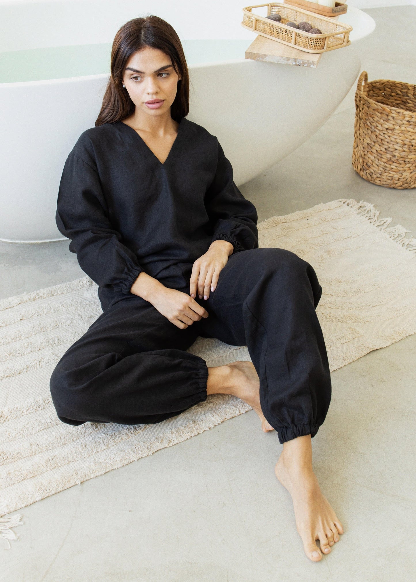 LOUNGE WEAR SET///BLACK